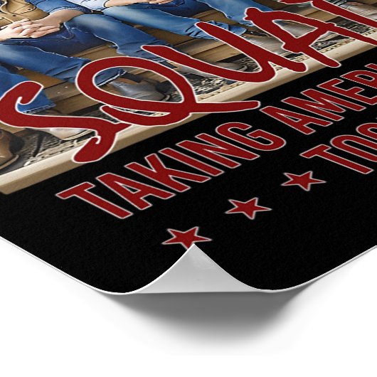 Trump Vance Kennedy Elon Squad holt Amerika zurück Poster (Ecke)