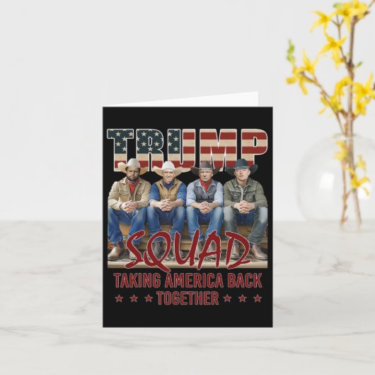 Trump Vance Kennedy Elon Squad nimmt Amerika auf Karte (Gelbe Blume)