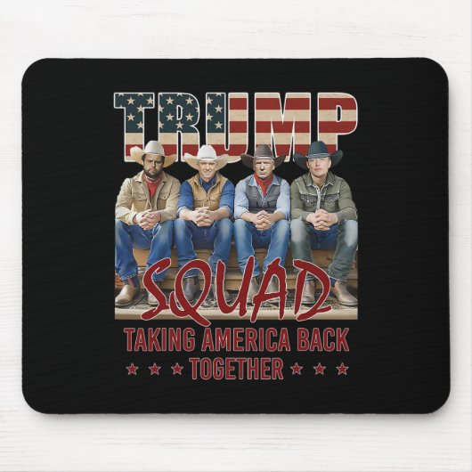 Trump Vance Kennedy Elon Squad nimmt Amerika auf Mousepad (Vorne)