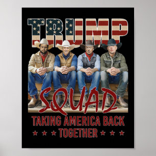 Trump Vance Kennedy Elon Squad nimmt Amerika auf Poster