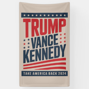 Trump Vance Kennedy Holt Amerika zurück 2024 Banner