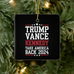Trump Vance Kennedy Holt Amerika zurück Keramikornament