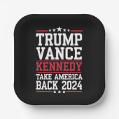 Trump Vance Kennedy nimmt Amerika wieder zurück Pappteller (Vorderseite)