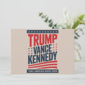 Trump Vance Kennedy nimmt Amerika zurück im Jahr 2 Einladung (Stehend Vorderseite)