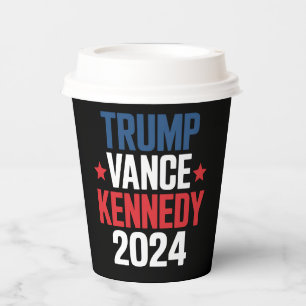 Trump Vance Kennedy Präsident 2024 Wahl Pappbecher