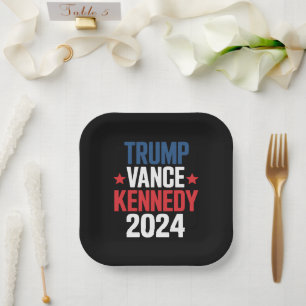 Trump Vance Kennedy Präsident 2024 Wahl  Pappteller