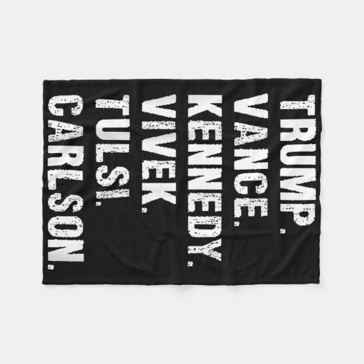 Trump Vance Kennedy Vivek Tulsi Carlson Fleecedecke (Vorderseite (Horizontal))