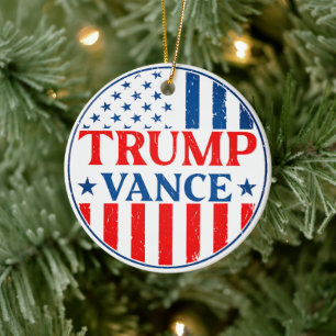 Trump Vance Keramik Ornament