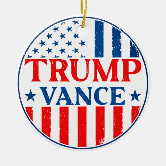 Trump Vance Keramik Ornament (Vorne)