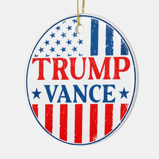 Trump Vance Keramik Ornament (Links)