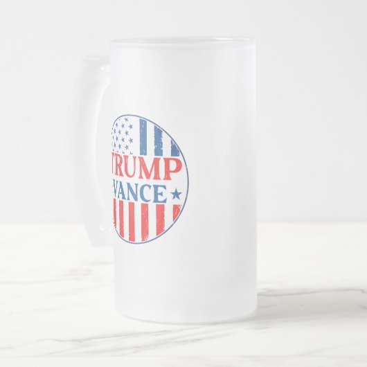 Trump Vance Mattglas Bierglas (Vorderseite Links)