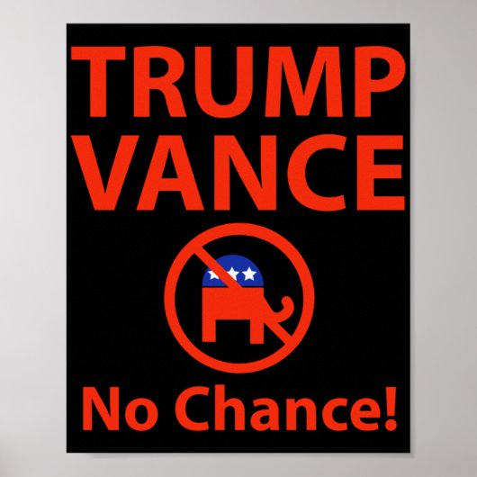 Trump Vance No Chance Poster (Vorne)