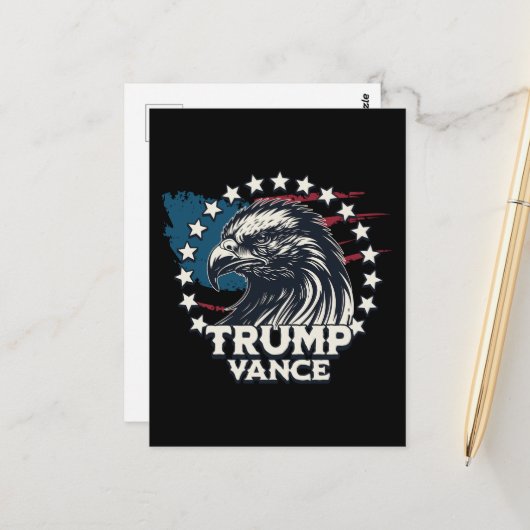 Trump Vance Postkarte (Vorderseite/Rückseite Beispiel)