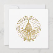 Trump Vance Präsident Einweihung des Logos Einladung (Vorderseite)