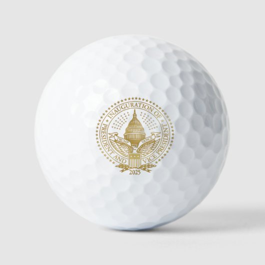 Trump Vance Präsident Einweihung des Logos Golfball (Vorderseite)