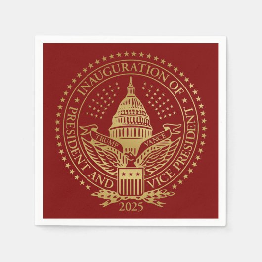 Trump Vance Präsident Einweihung des Logos Serviette (Vorderseite)