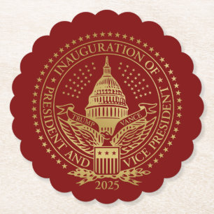 Trump Vance Präsident Einweihung des Logos Untersetzer