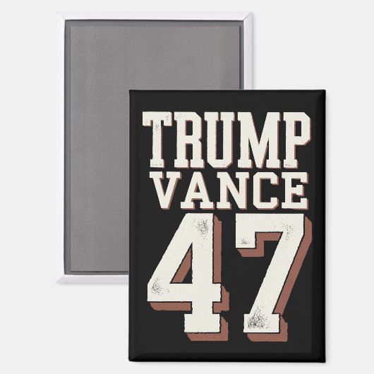 Trump Vance Präsident Vintag Trump gewinnt Magnet (Vorderseite/Rückseite)