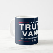 Trump Vance Präsidentschaftskampagne 2024 Kaffeetasse (Vorderseite Links)