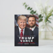 Trump Vance Präsidentschaftskampagne 2024 Postkarte (Stehend Vorderseite)