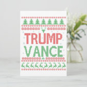 Trump Vance Republikaner Ugly Christmas Sweater Xm Einladung (Stehend Vorderseite)