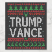 Trump Vance Republikaner Ugly Christmas Sweater Xm Weinetikett (Einzelnes Label)