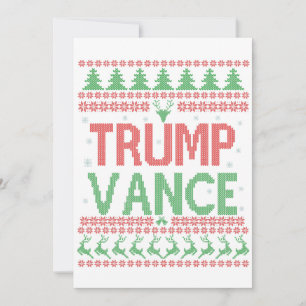 Trump Vance Republikanischer hässlicher Weihnachts Einladung