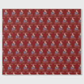 Trump Vance Santa Make Christmas Great Again Red Geschenkpapier (Flach)