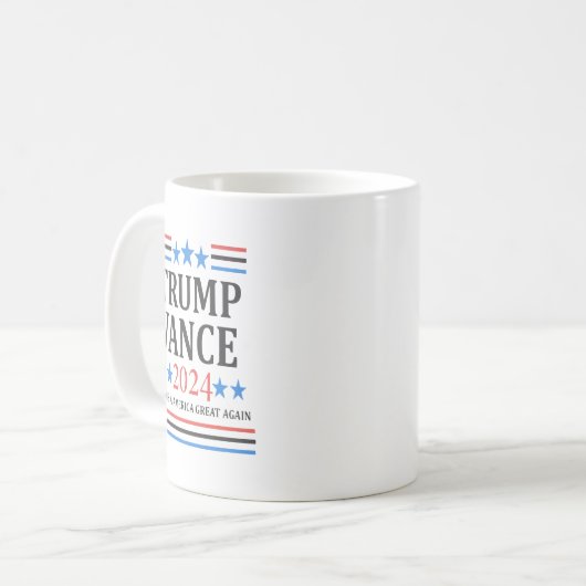 Trump Vance Shirt 2024 Kaffeetasse (Vorderseite Links)