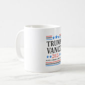 Trump Vance Shirt 2024 Kaffeetasse (Vorderseite Links)