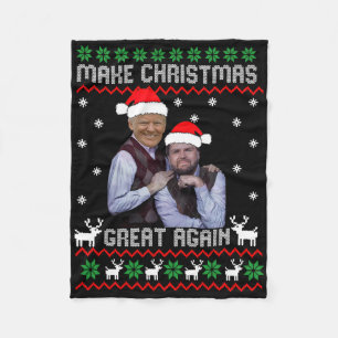 Trump Vance Shirt Brüder machen Weihnachten großar Fleecedecke