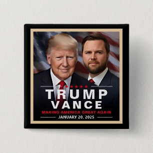 Trump Vance Sieg Einweihung Tag Sammler Button
