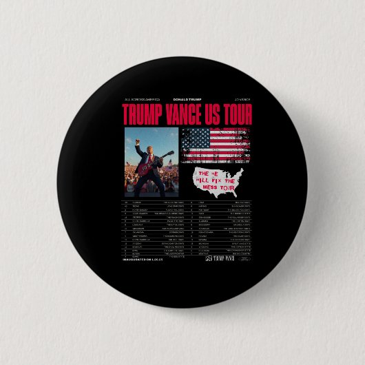 Trump Vance Us Tour Button (Vorderseite)