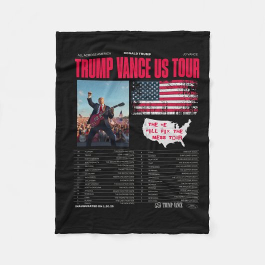 Trump Vance Us Tour Fleecedecke (Vorderseite)
