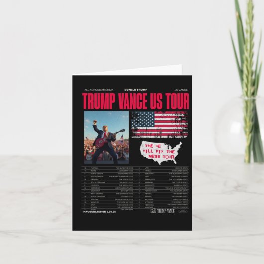Trump Vance Us Tour Karte (Vorderseite)