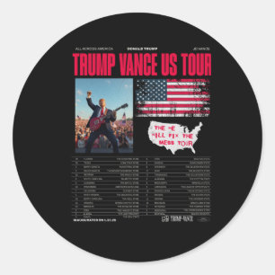 Trump Vance Us Tour Runder Aufkleber