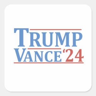 Trump Vance Vice President American Election USA Quadratischer Aufkleber