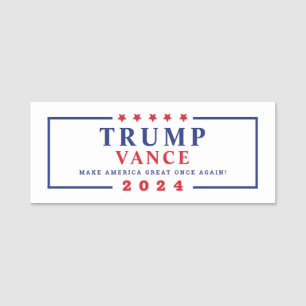 Trump-Vance von 2024 macht Amerika wieder groß Namensschild
