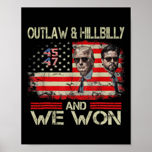 Trump Vance We Won Win Einweihung Tag 2025 47. Poster