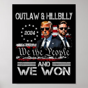 Trump Vance We Won Win Einweihung Tag 2025 47. Poster