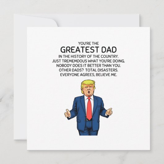 Trump Vatertag Trump Vater Geburtstag Karte (Vorderseite)