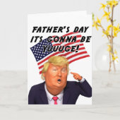 Trump Vathers Day Card, Funny Vathers Day Card Karte (Gelbe Blume)