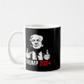 Trump verhaftet diese Fingers 2024 Amerika USA Fla Kaffeetasse (Links)
