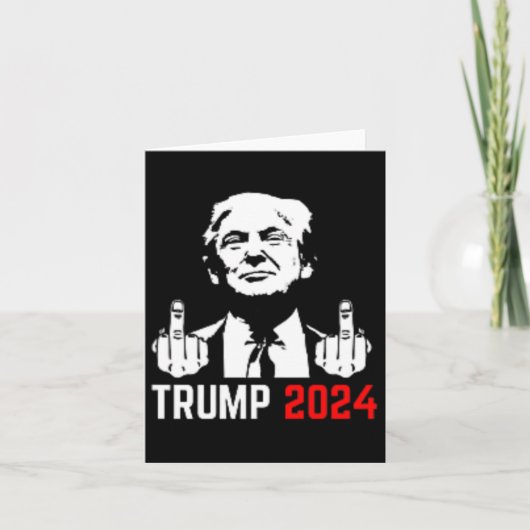 Trump verhaftet diese Fingers 2024 Amerika USA Fla Karte (Vorderseite)