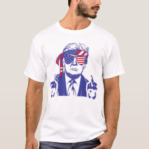 Trump verhaftet diese komische Trump-Fahne 2024 T-Shirt