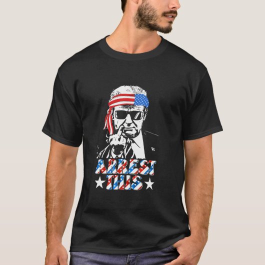 Trump verhaftet diesen lustigen Präsidenten Trump T-Shirt (Vorderseite)