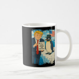 Trump verhängt Zoll Pinguin Anime Politik Meme D Kaffeetasse