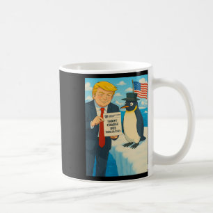 Trump verhängt Zölle auf Pinguine-Anime-Politik Kaffeetasse