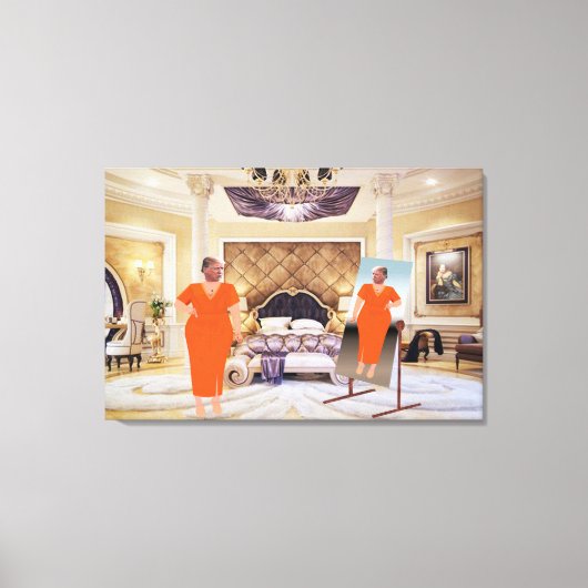 Trump verkleidet sich, Leinwand aufzugeben (Vorderseite)