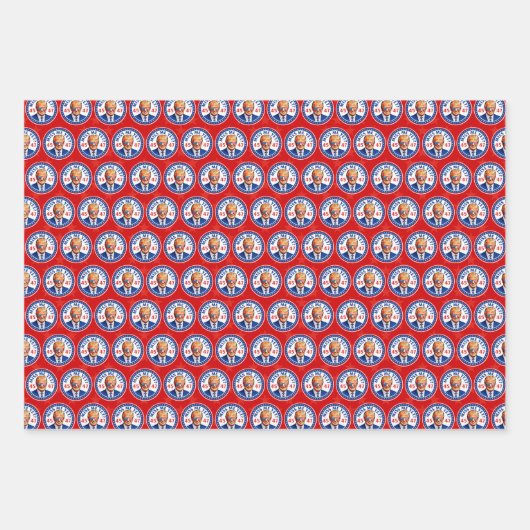 Trump vermisst mich noch 2024 Anti-Schlafjoe Biden Geschenkpapier Set (Vorderseite)